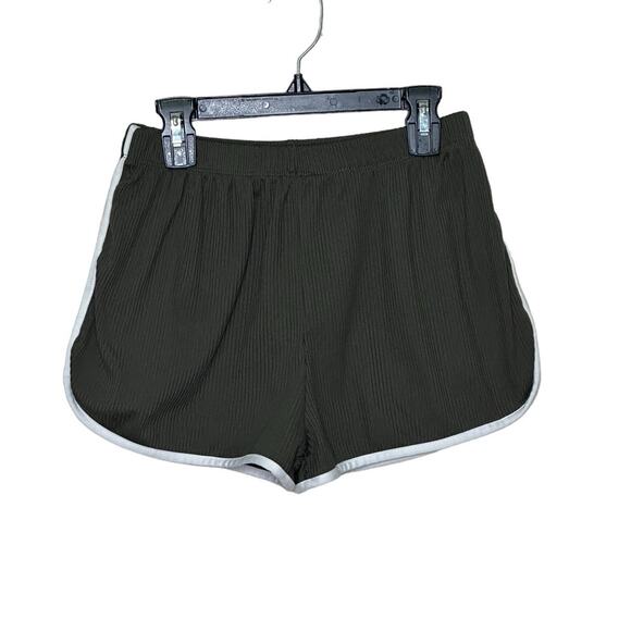 Capella dark green ribbed pull on shorts size Small - Picture 1 of 6